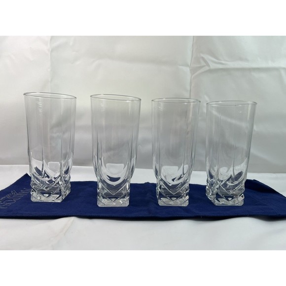 Set of 4 Bormioli Rocco Brillante‎ Double Old Fashioned Water Glasses 6 1/2”x 3” - Picture 1 of 5